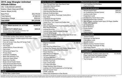 2015 Jeep Wrangler Unlimited Altitude