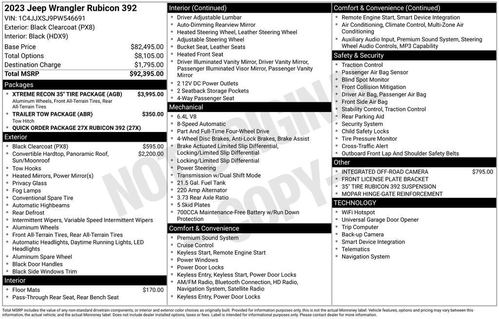 2023 Jeep Wrangler Rubicon 392