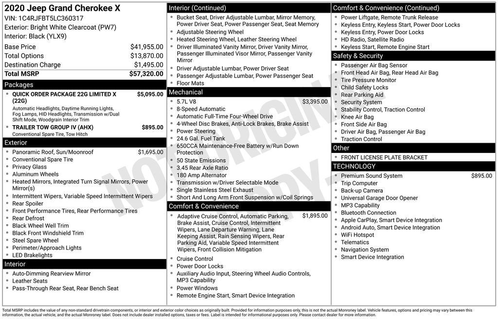 2020 Jeep Grand Cherokee Limited X
