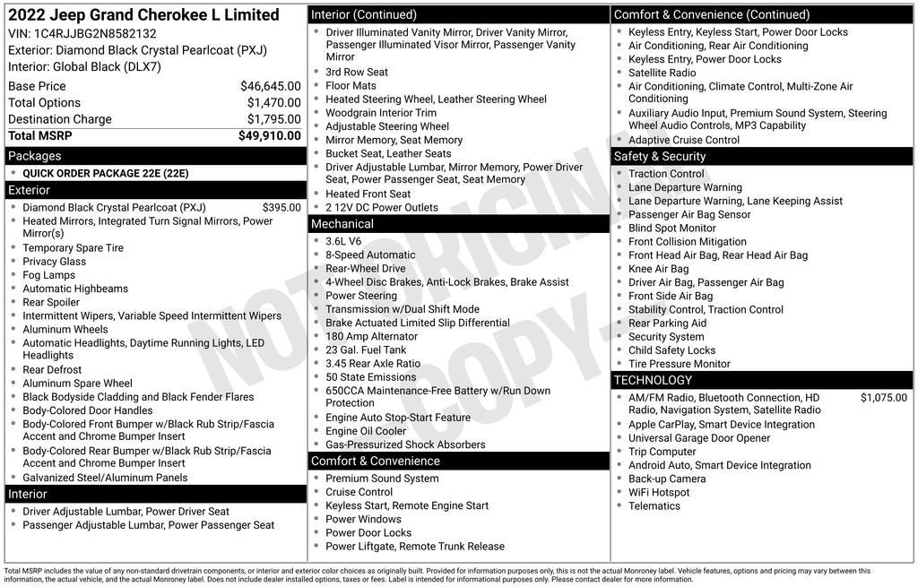 2022 Jeep Grand Cherokee L Limited