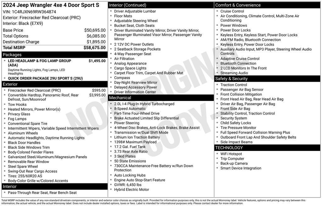 2024 Jeep Wrangler 4xe Sport S