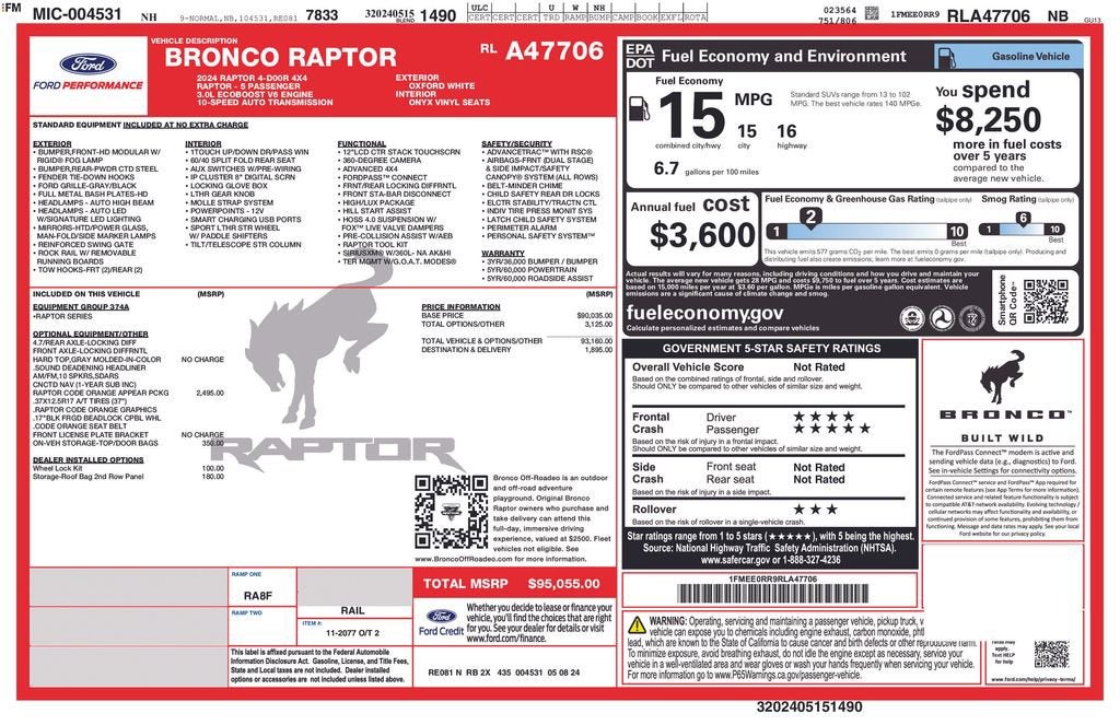 2024 Ford Bronco Raptor