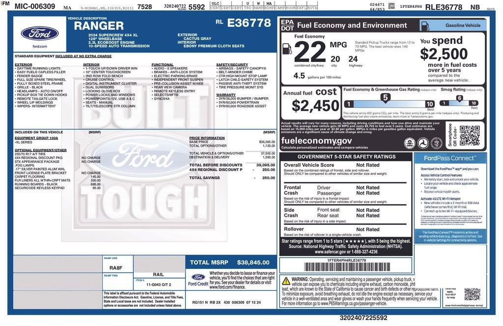 2024 Ford Ranger XL
