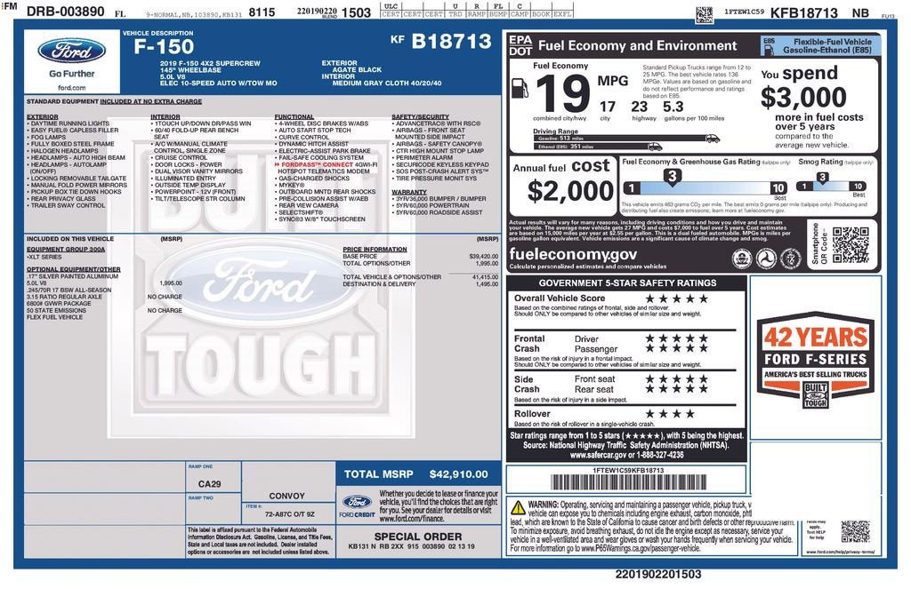 2019 Ford F-150 XL