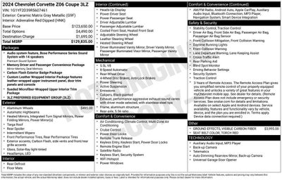 2024 Chevrolet Corvette Z06 3LZ