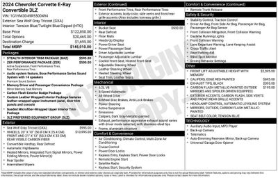 2024 Chevrolet Corvette E-Ray 3LZ