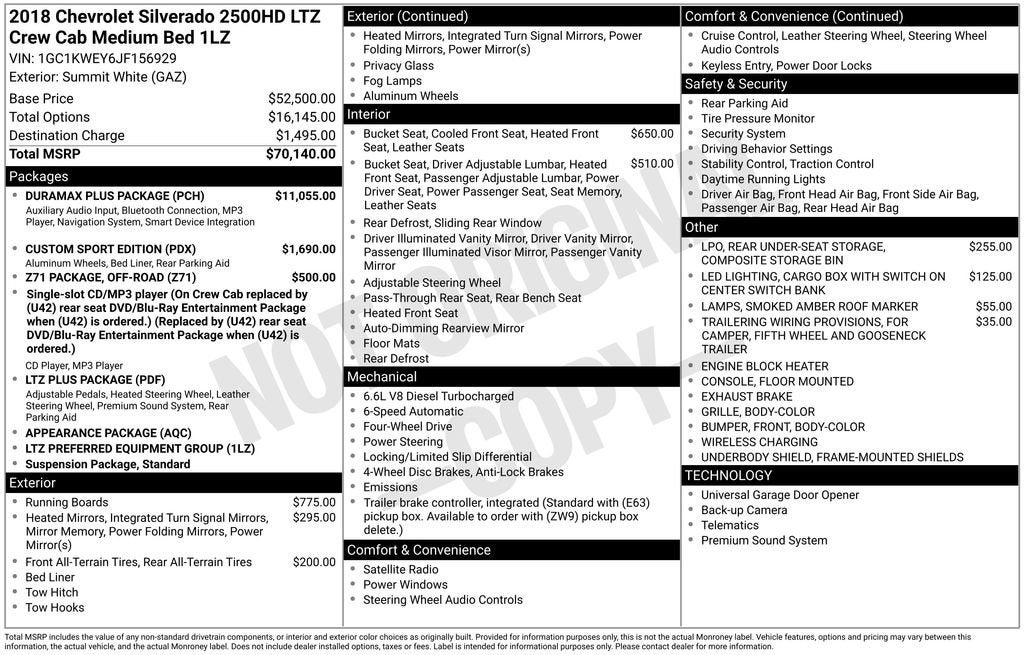 2018 Chevrolet Silverado 2500 HD LTZ
