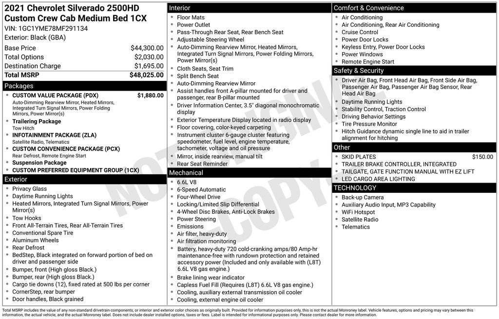 2021 Chevrolet Silverado 2500 HD Custom