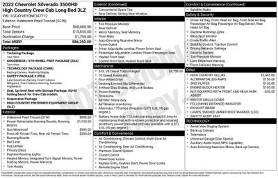 2022 Chevrolet Silverado 3500 HD High Country