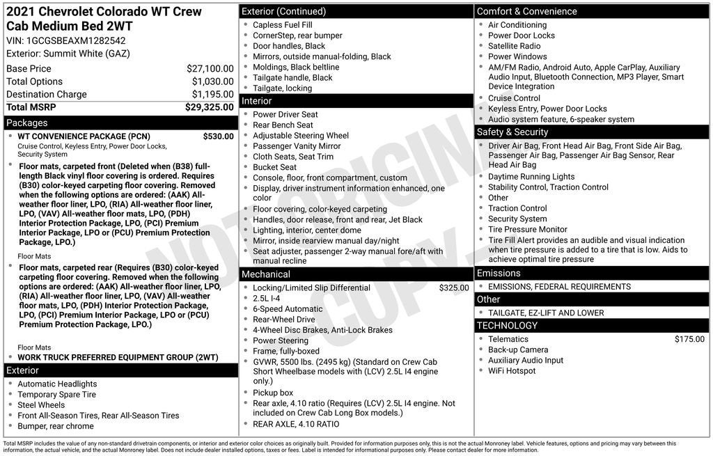 2021 Chevrolet Colorado WT