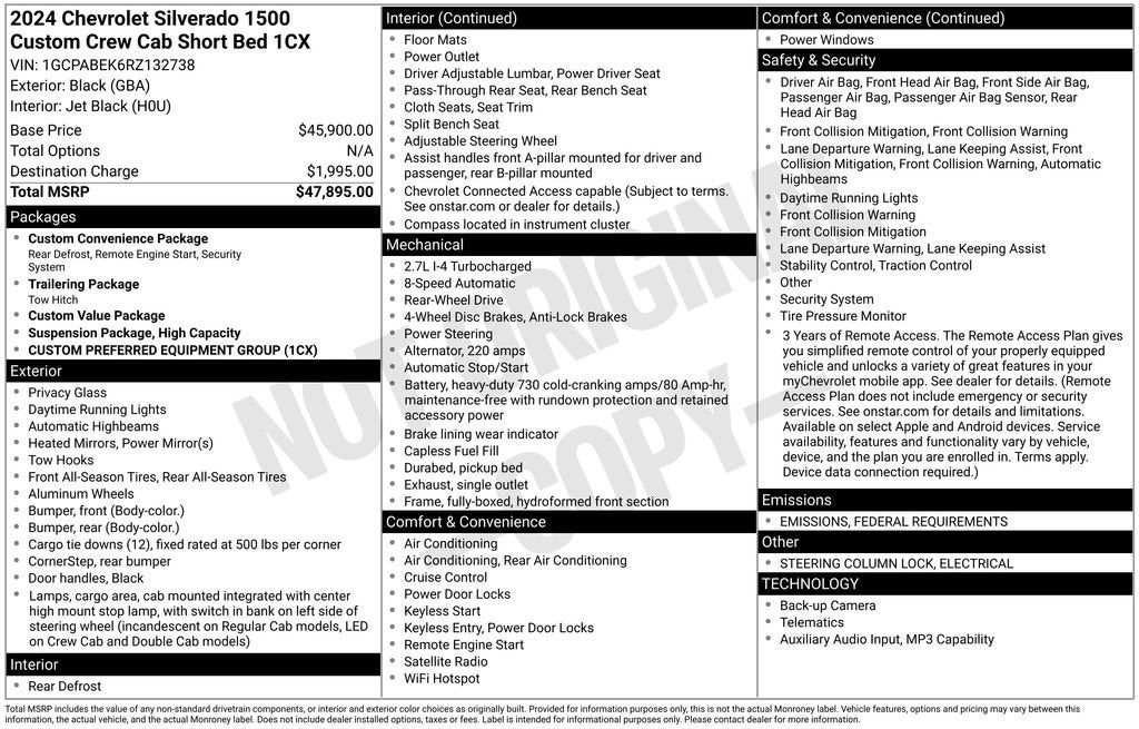 2024 Chevrolet Silverado 1500 Custom