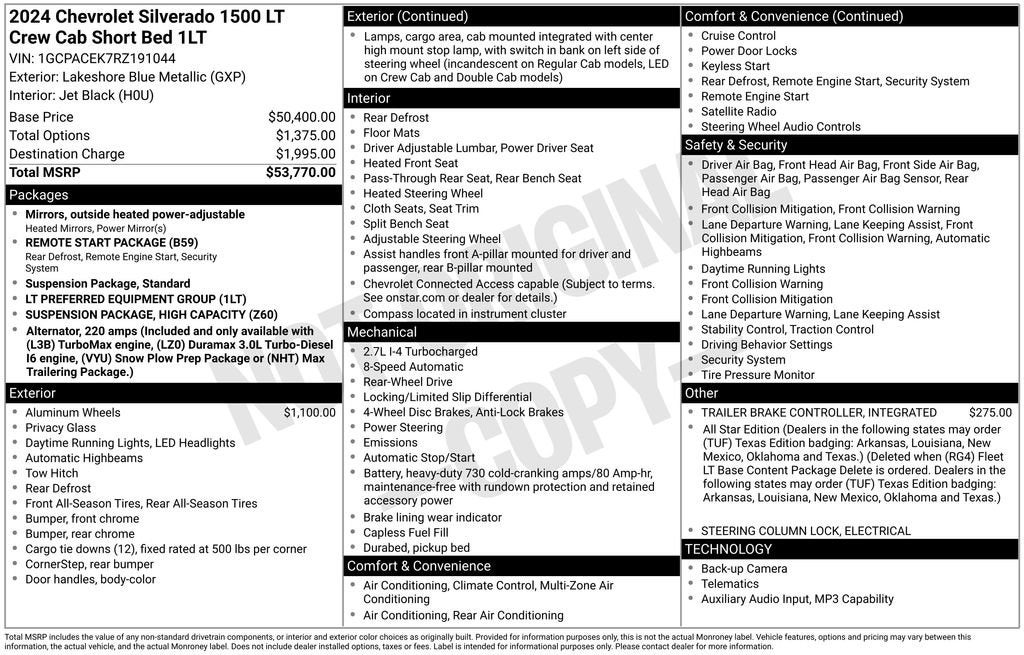2024 Chevrolet Silverado 1500 LT