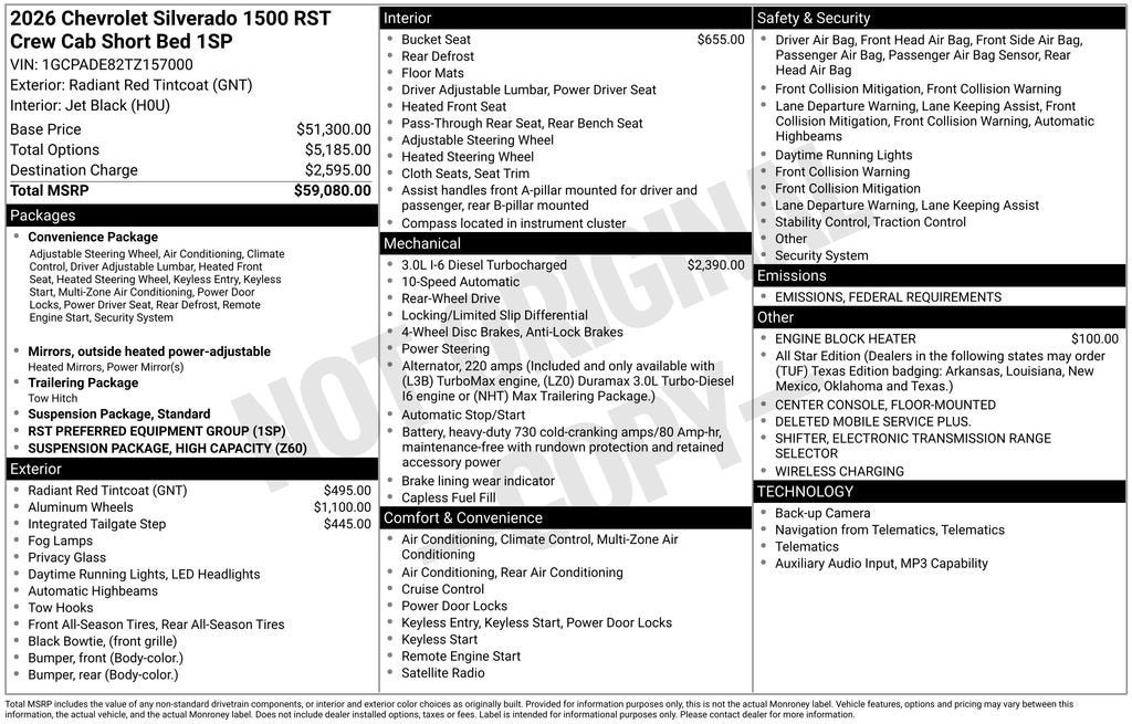 2026 Chevrolet Silverado 1500 RST