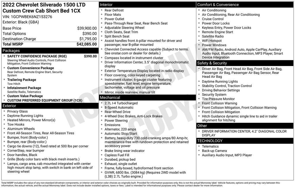2022 Chevrolet Silverado 1500 LTD Custom