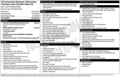2019 Chevrolet Silverado 1500 Custom Trail Boss