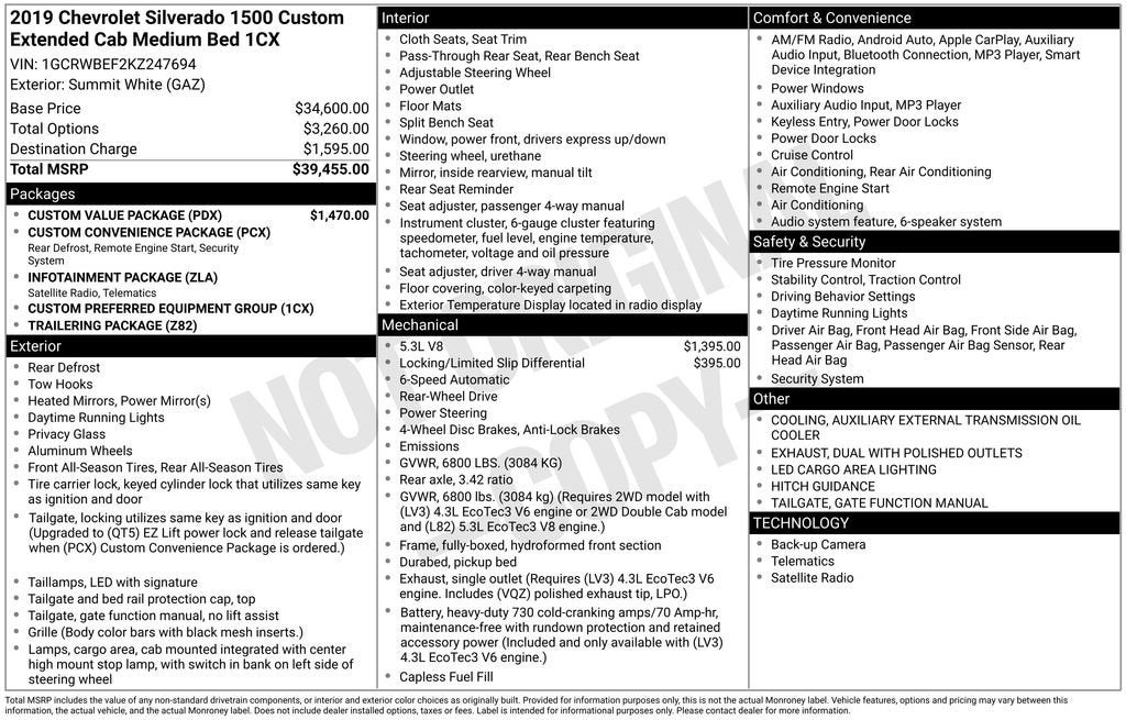 2019 Chevrolet Silverado 1500 Custom