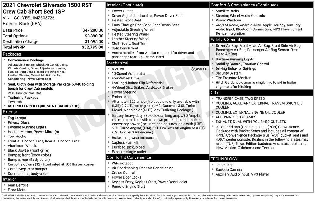 2021 Chevrolet Silverado 1500 RST