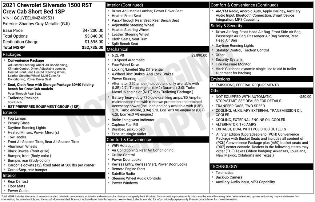 2021 Chevrolet Silverado 1500 RST
