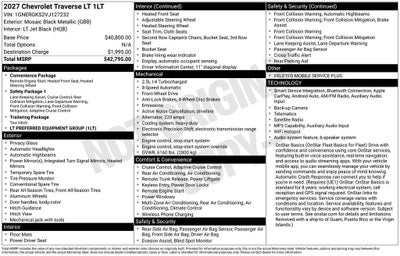 2027 Chevrolet Traverse LT