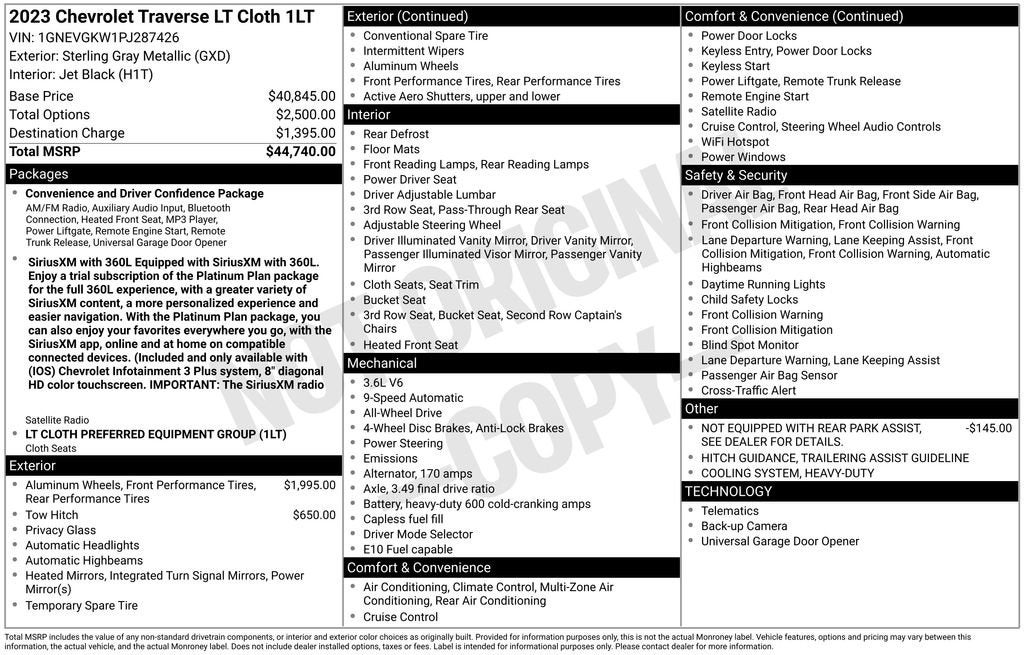 2023 Chevrolet Traverse LT Cloth