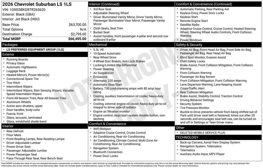 2026 Chevrolet Suburban LS