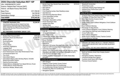 2026 Chevrolet Suburban RST