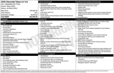 2025 Chevrolet Tahoe LS