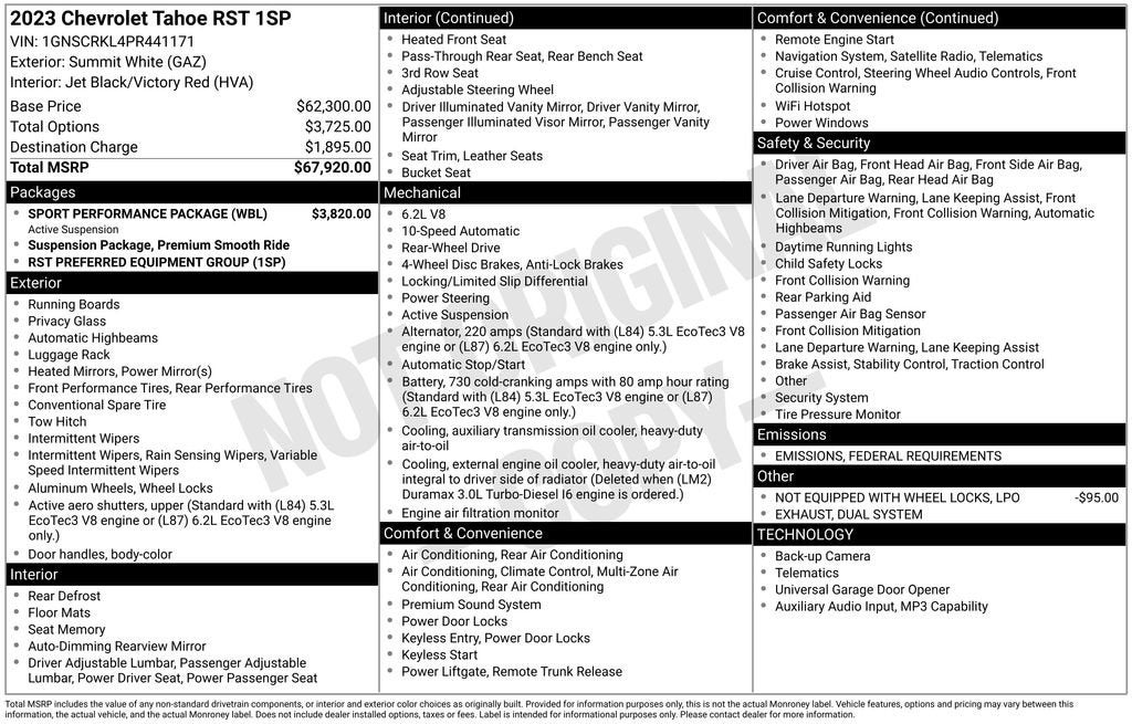 2023 Chevrolet Tahoe RST