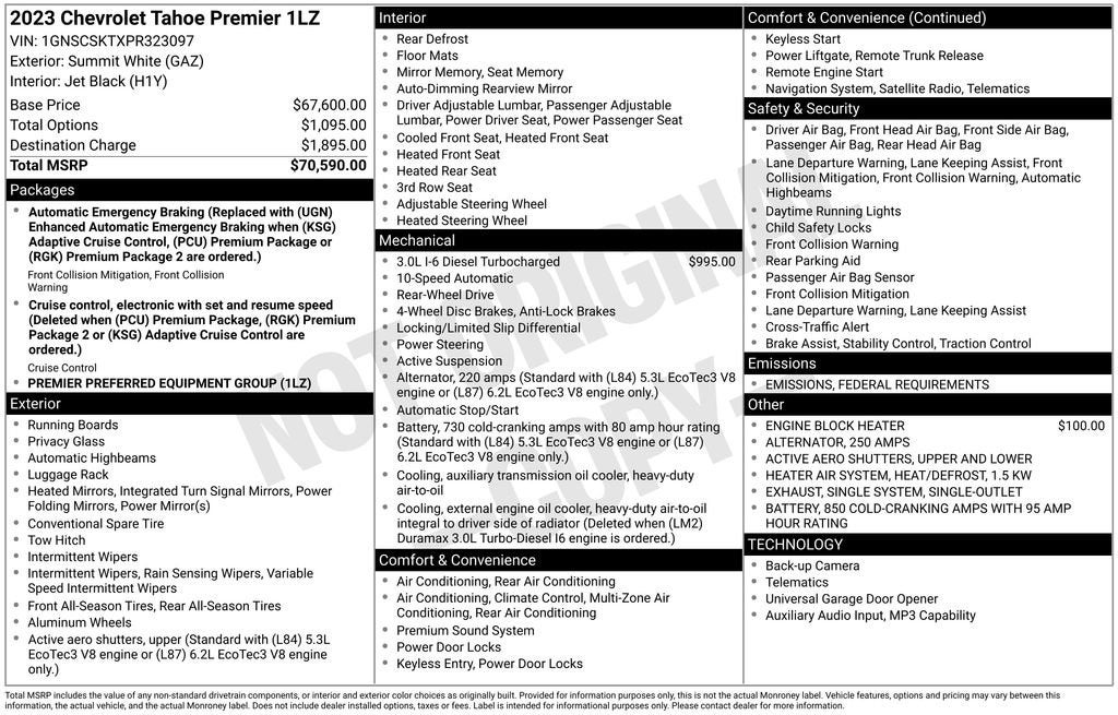 2023 Chevrolet Tahoe Premier