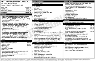 2022 Chevrolet Tahoe High Country