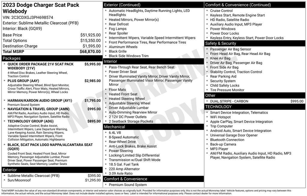 2023 Dodge Charger Scat Pack Widebody