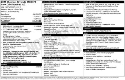 2026 Chevrolet Silverado 1500 LTZ