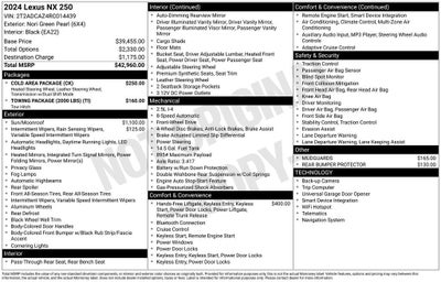 2024 Lexus NX NX 250