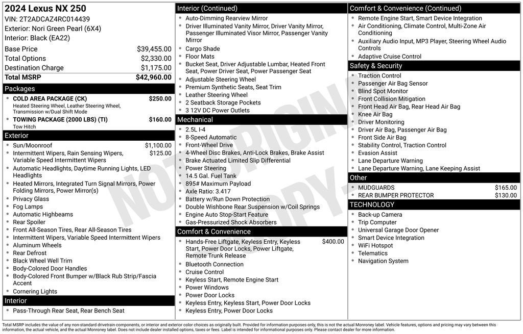 2024 Lexus NX NX 250