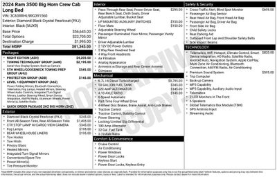 2024 RAM 3500 Big Horn Crew Cab 4x4 8' Box