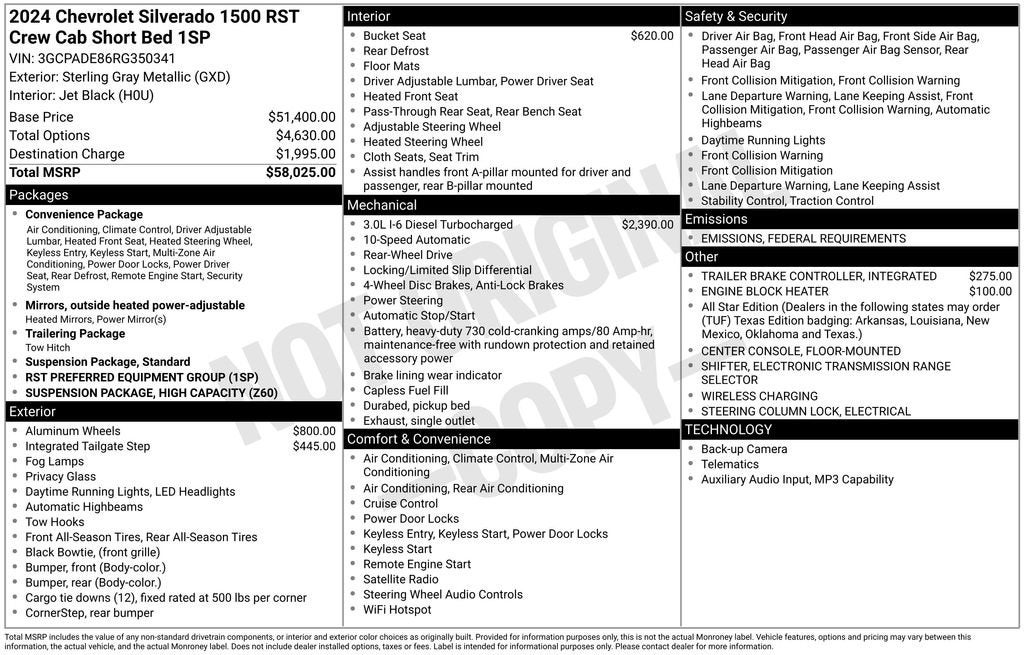 2024 Chevrolet Silverado 1500 RST