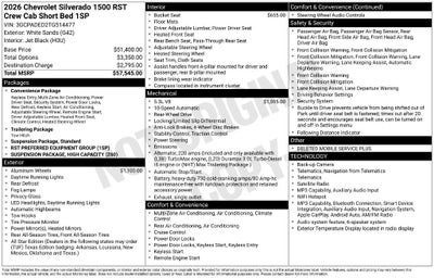 2026 Chevrolet Silverado 1500 RST