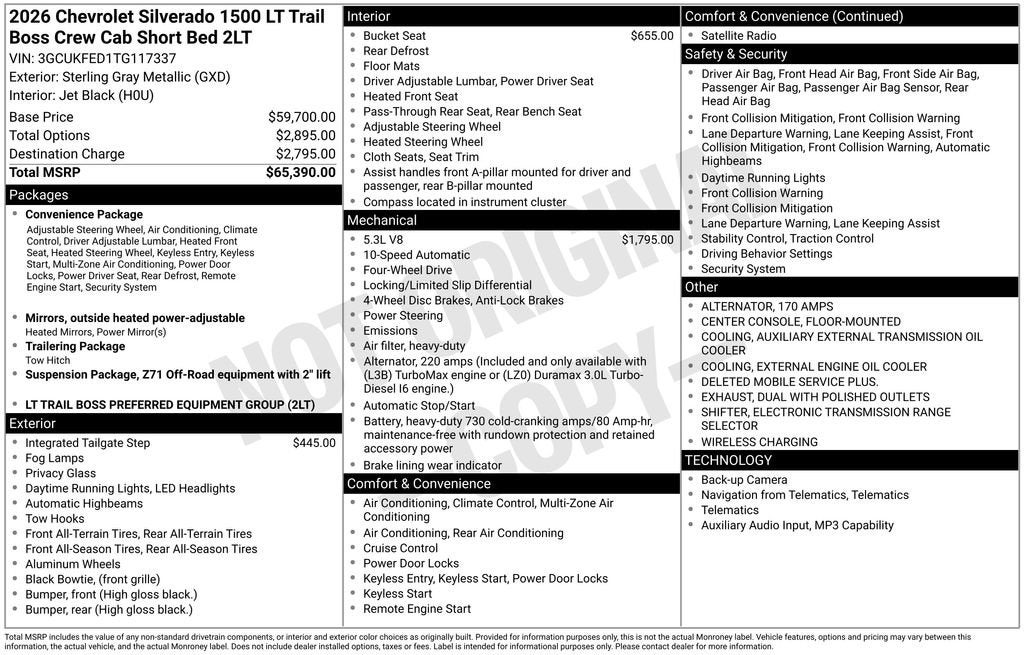 2026 Chevrolet Silverado 1500 LT Trail Boss