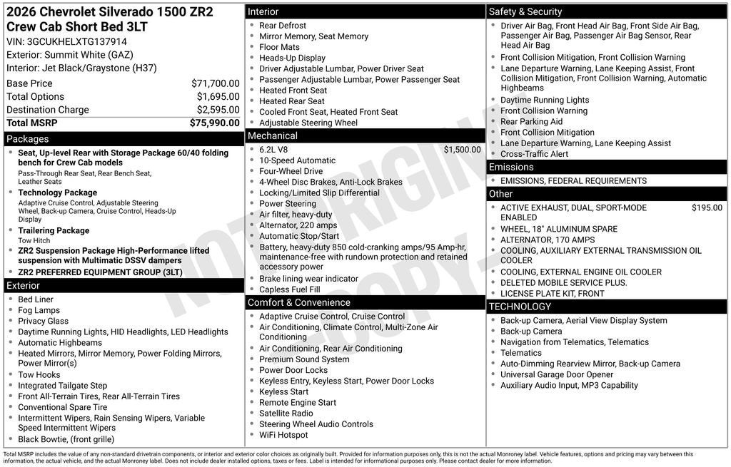2026 Chevrolet Silverado 1500 ZR2