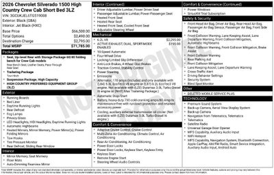 2026 Chevrolet Silverado 1500 High Country
