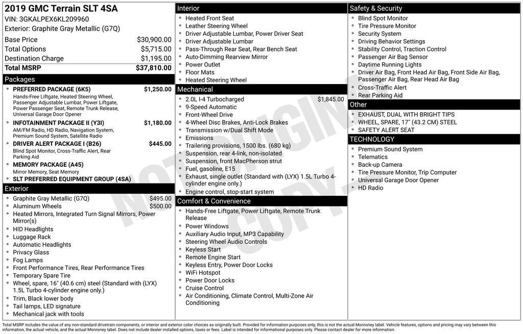 2019 GMC Terrain SLT