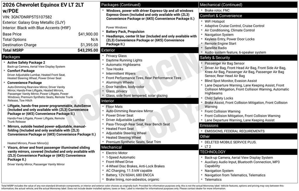 2026 Chevrolet Equinox EV LT