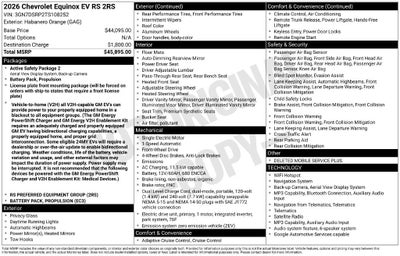 2026 Chevrolet Equinox EV RS