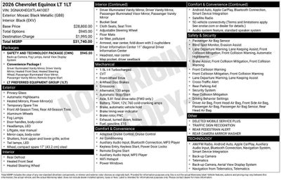 2026 Chevrolet Equinox LT