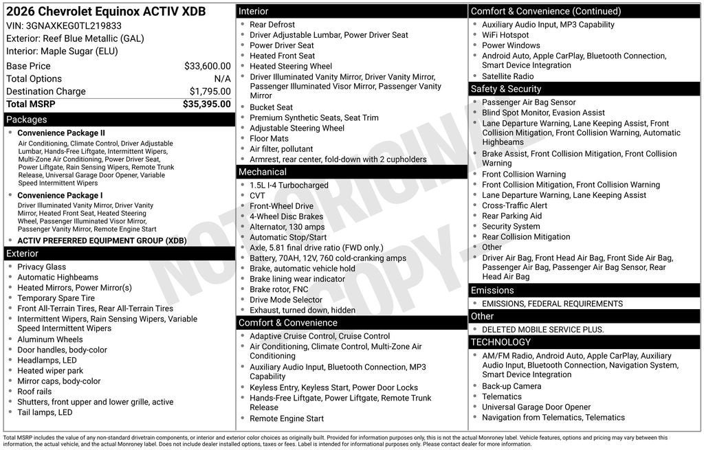 2026 Chevrolet Equinox ACTIV