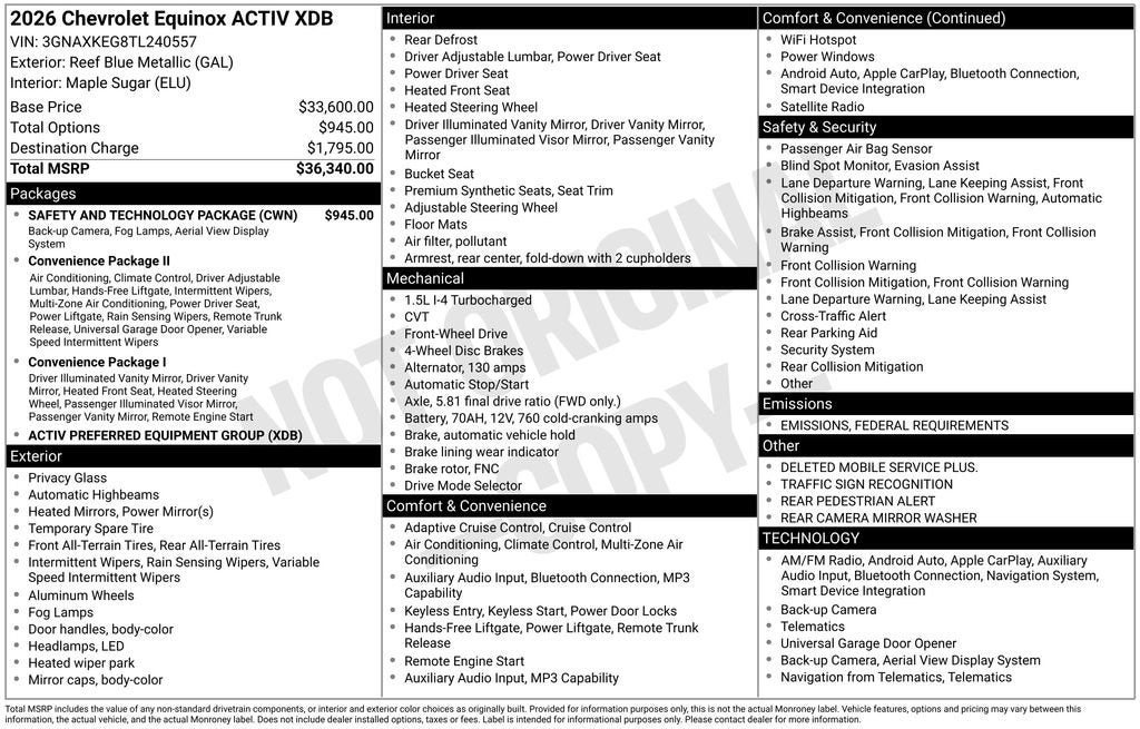 2026 Chevrolet Equinox ACTIV