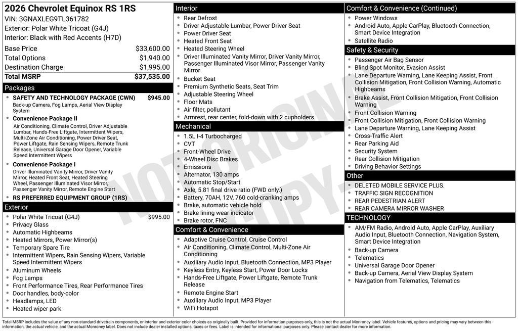 2026 Chevrolet Equinox RS
