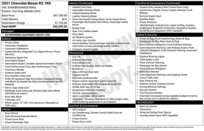 2021 Chevrolet Blazer RS