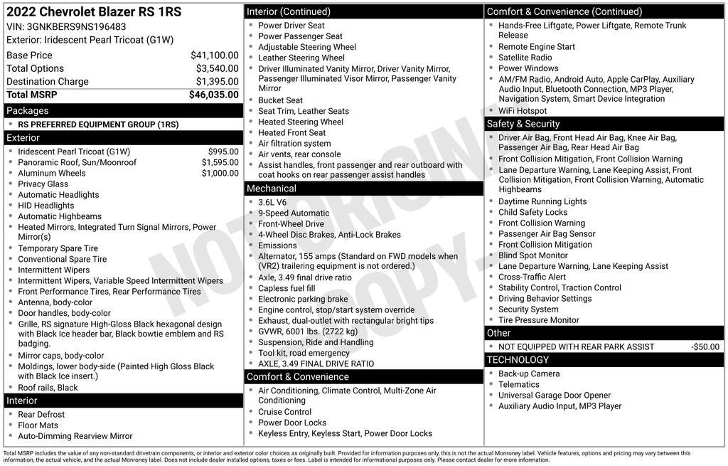 2022 Chevrolet Blazer RS