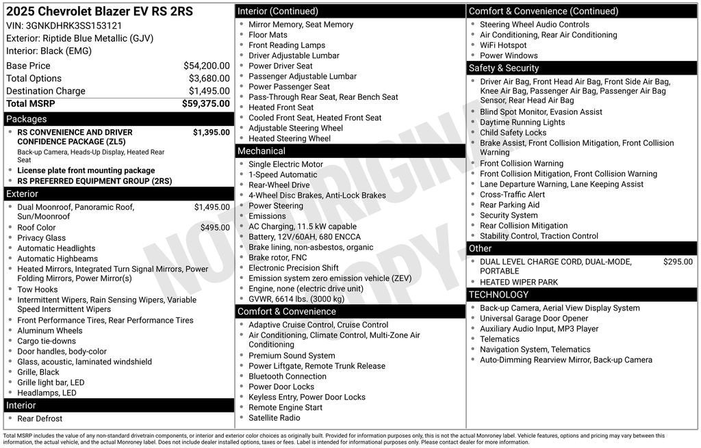 2025 Chevrolet Blazer EV RS
